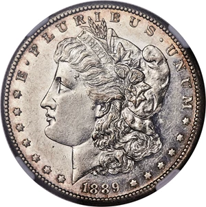 image for: 1889-CC $1 AU58 Prooflike NGC....