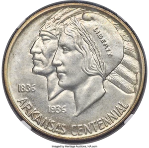 image for: 1939-D 50C Arkansas MS67+ NGC. CAC....