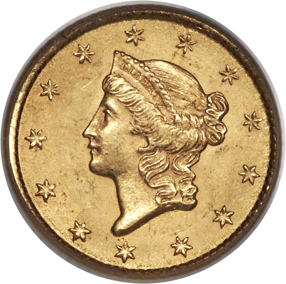 image for: 1851-O G$1 MS64 PCGS. Variety 1....