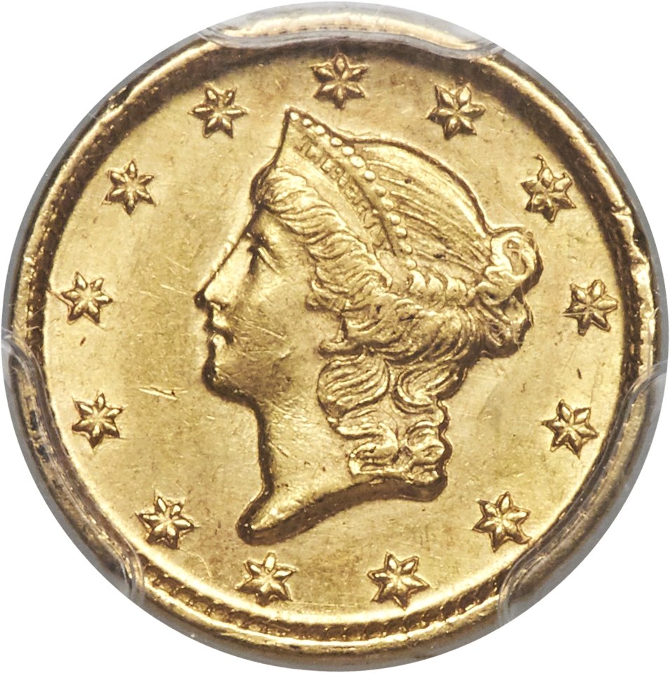 image for: 1853-D G$1 MS62 PCGS. Variety 5-G....