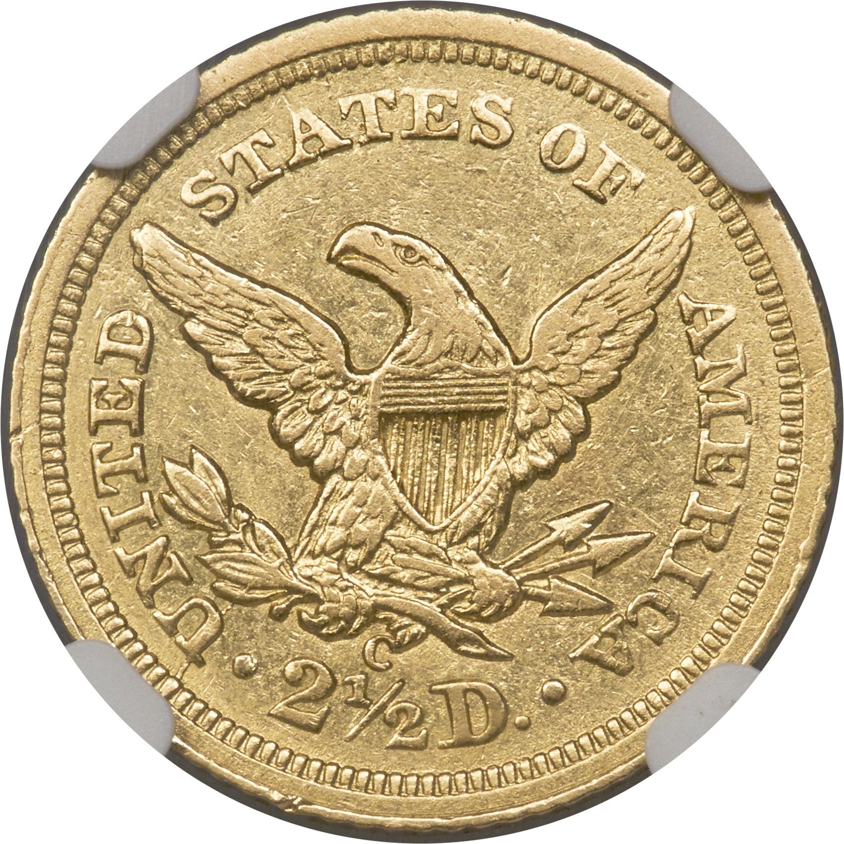 image for: 1840-C $2 1/2 AU55 NGC. Variety 1....