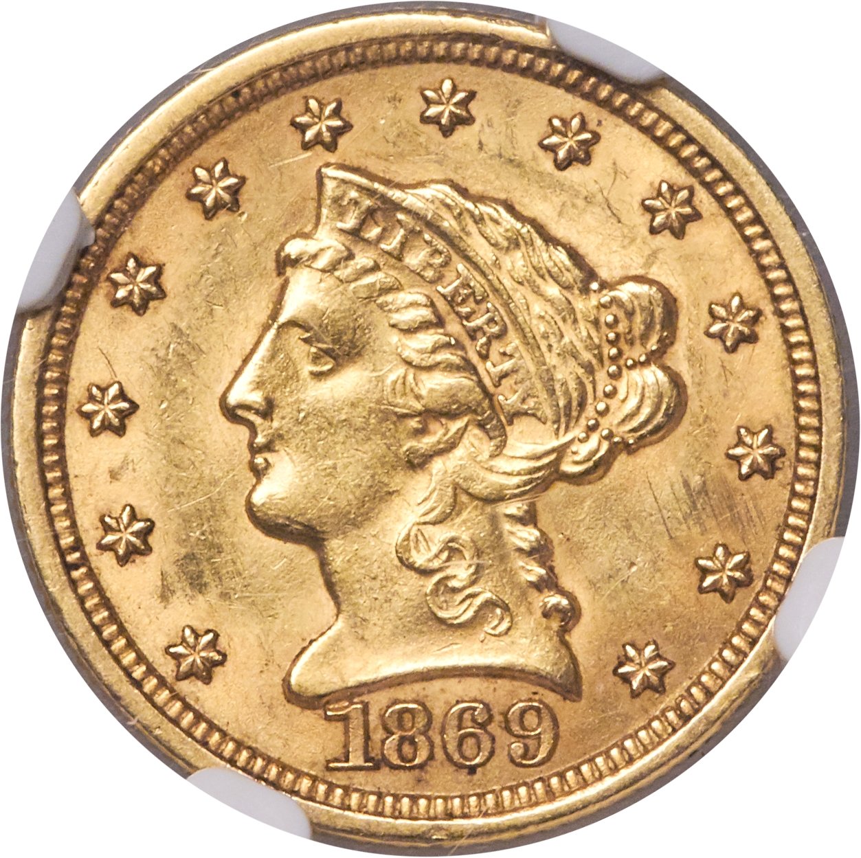 image for: 1869-S $2 1/2 MS61 NGC....