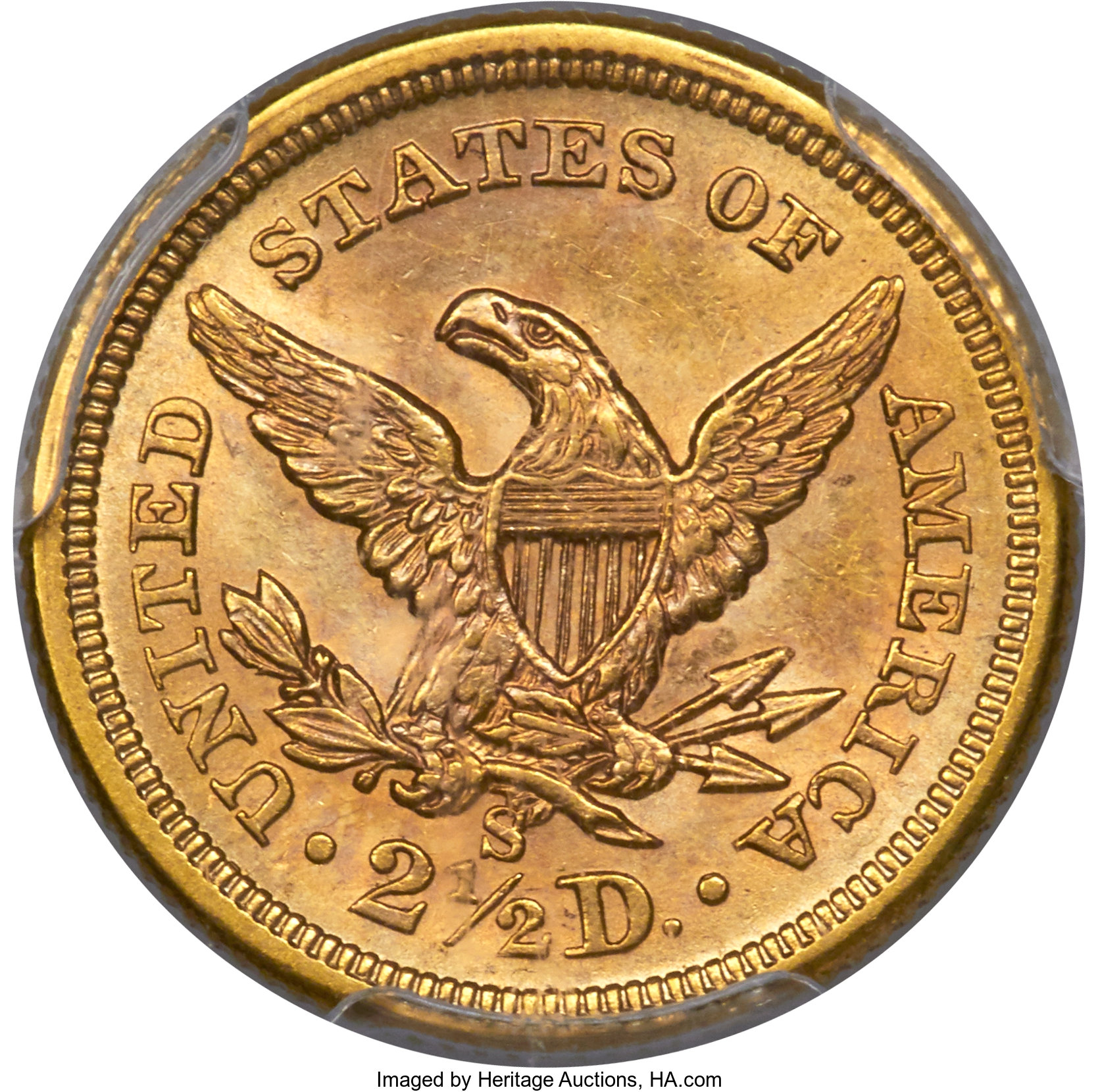 image for: 1875-S $2 1/2 MS61 PCGS....