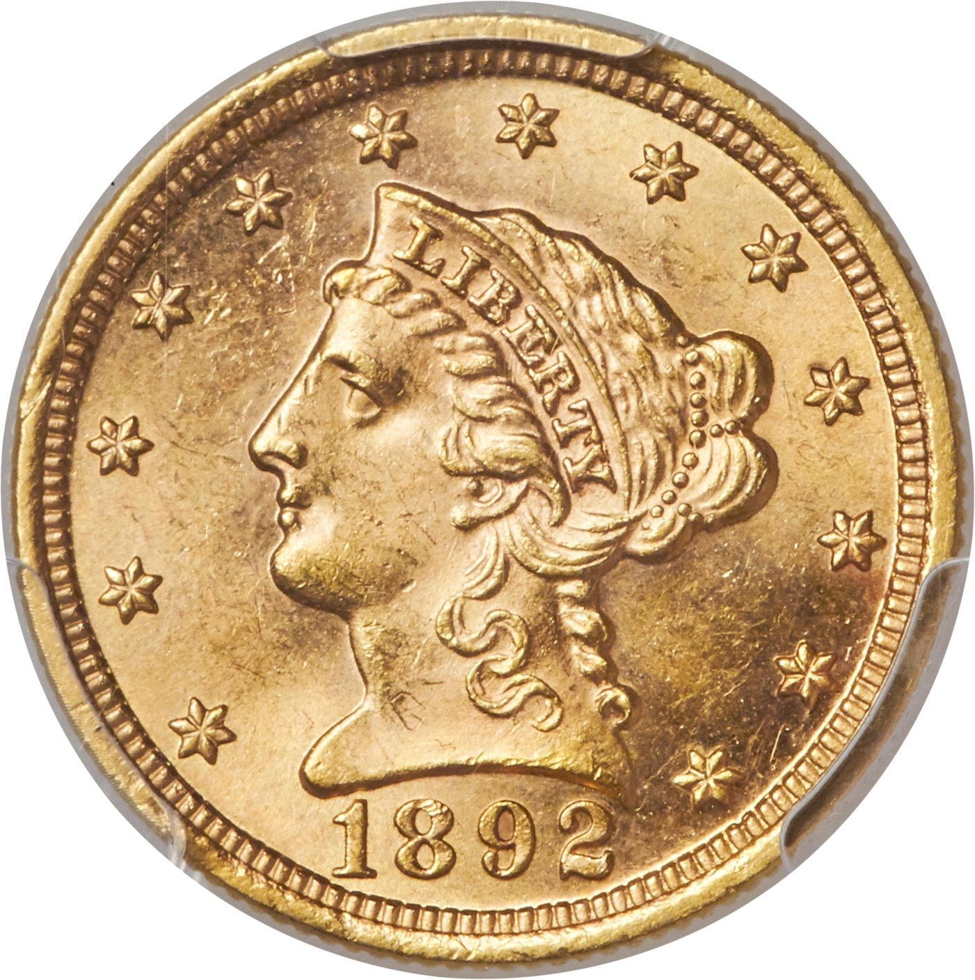 image for: 1892 $2 1/2 MS64 PCGS....