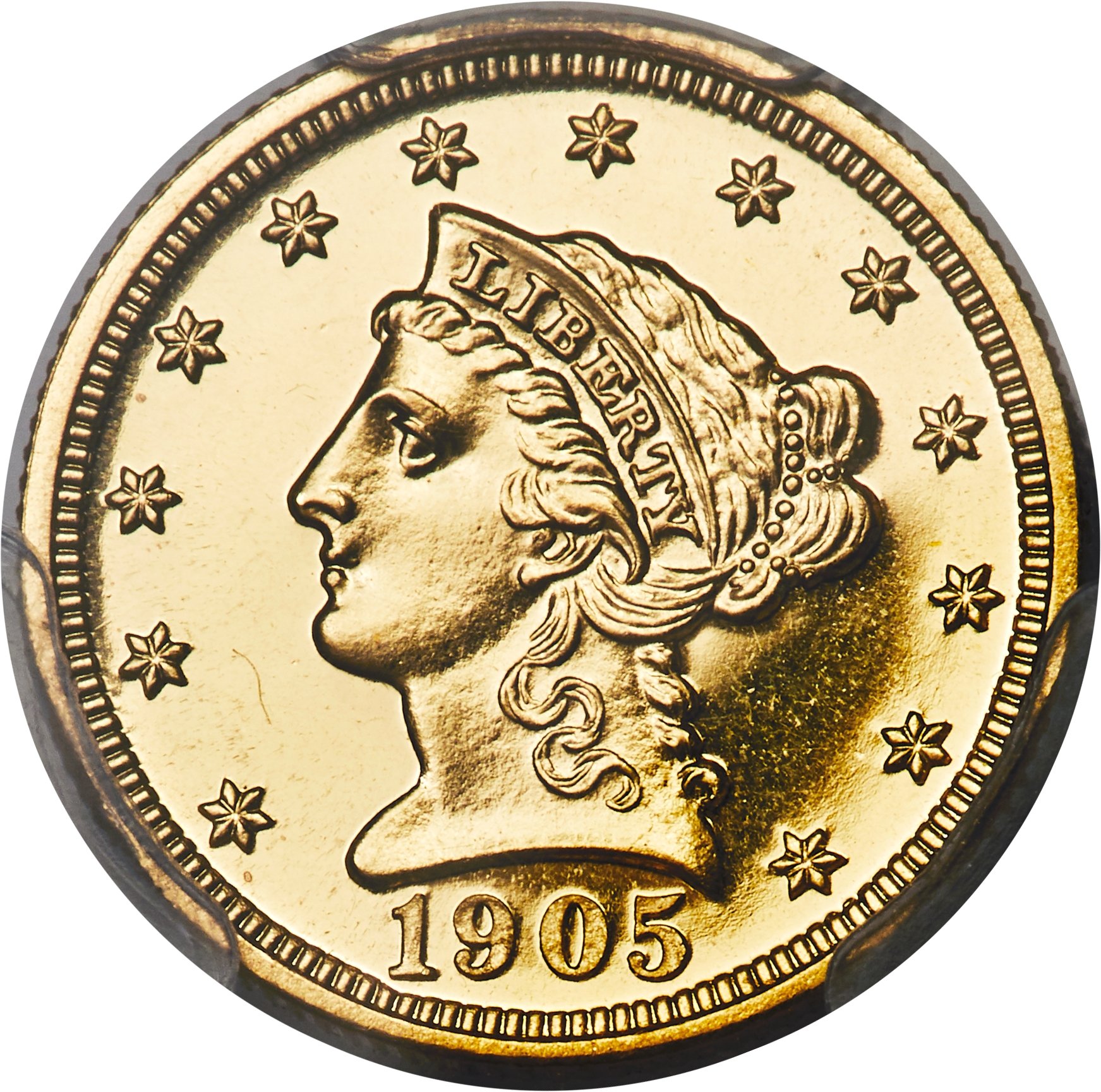 image for: 1905 $2 1/2 PR65 PCGS. CAC. JD-1, R.4....