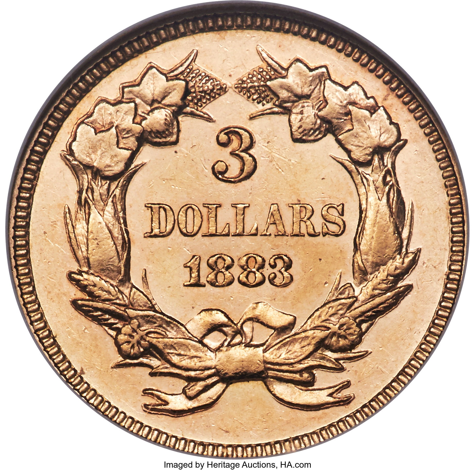 image for: 1883 $3 MS61 NGC....