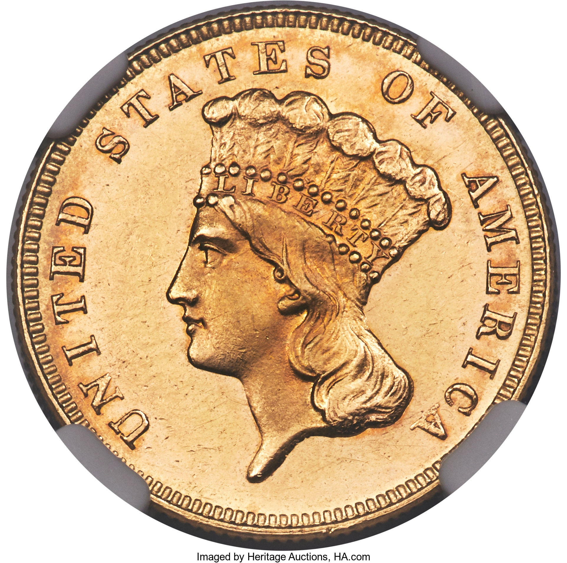 image for: 1885 $3 MS61 NGC....