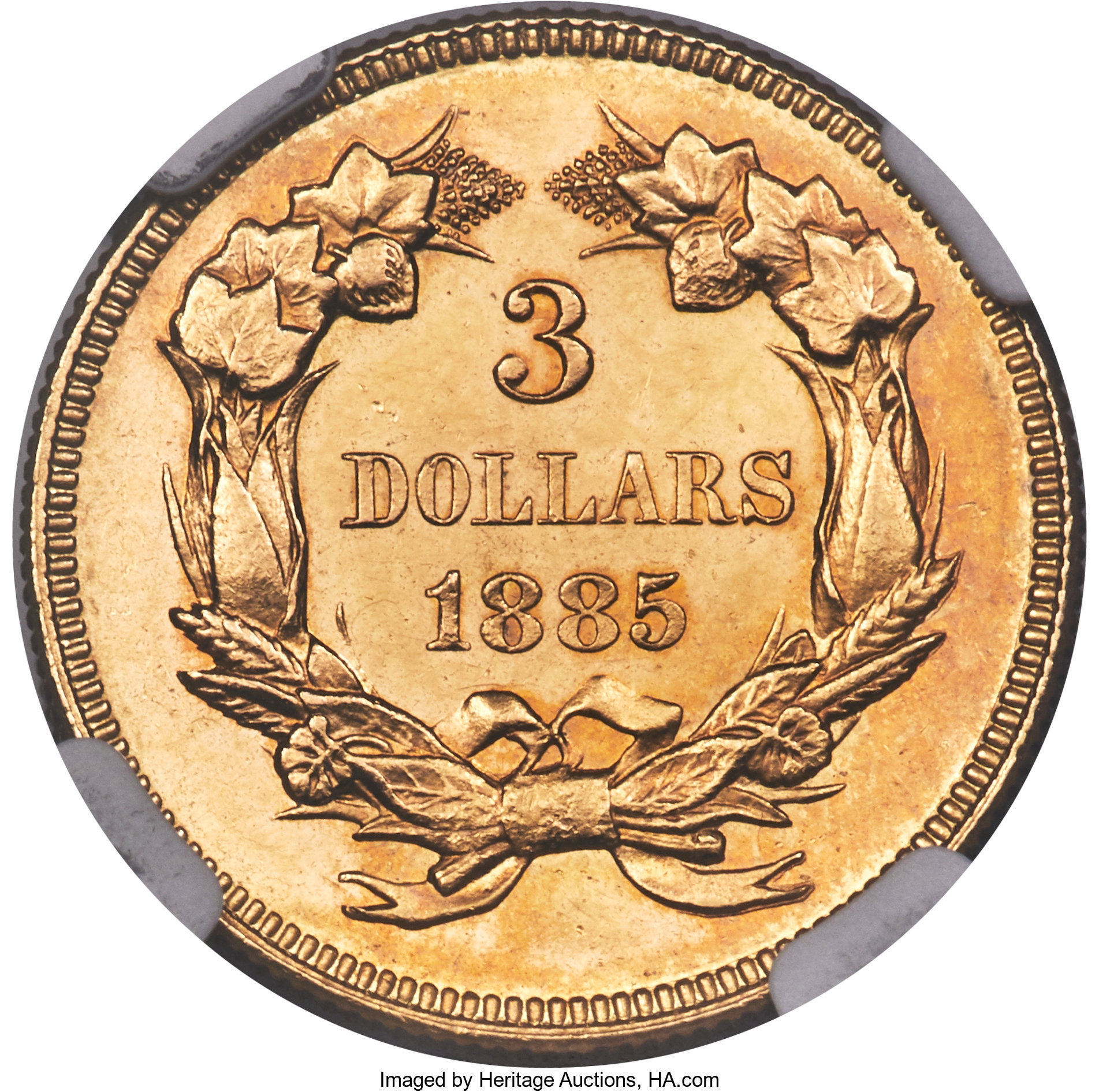 image for: 1885 $3 MS61 NGC....