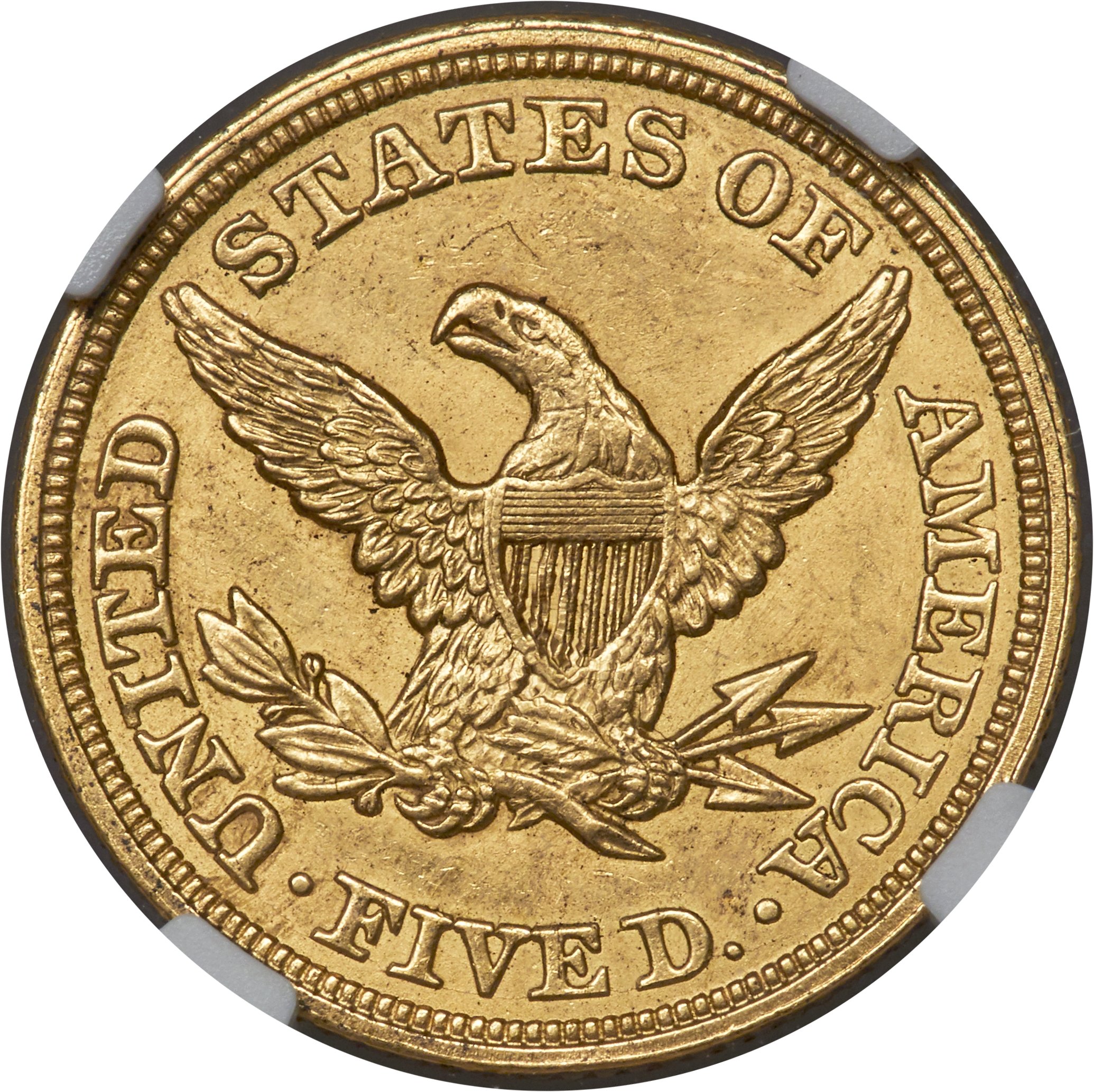 image for: 1850 $5 MS61 NGC....