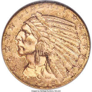 image for: 1916-S $5 MS63 NGC....