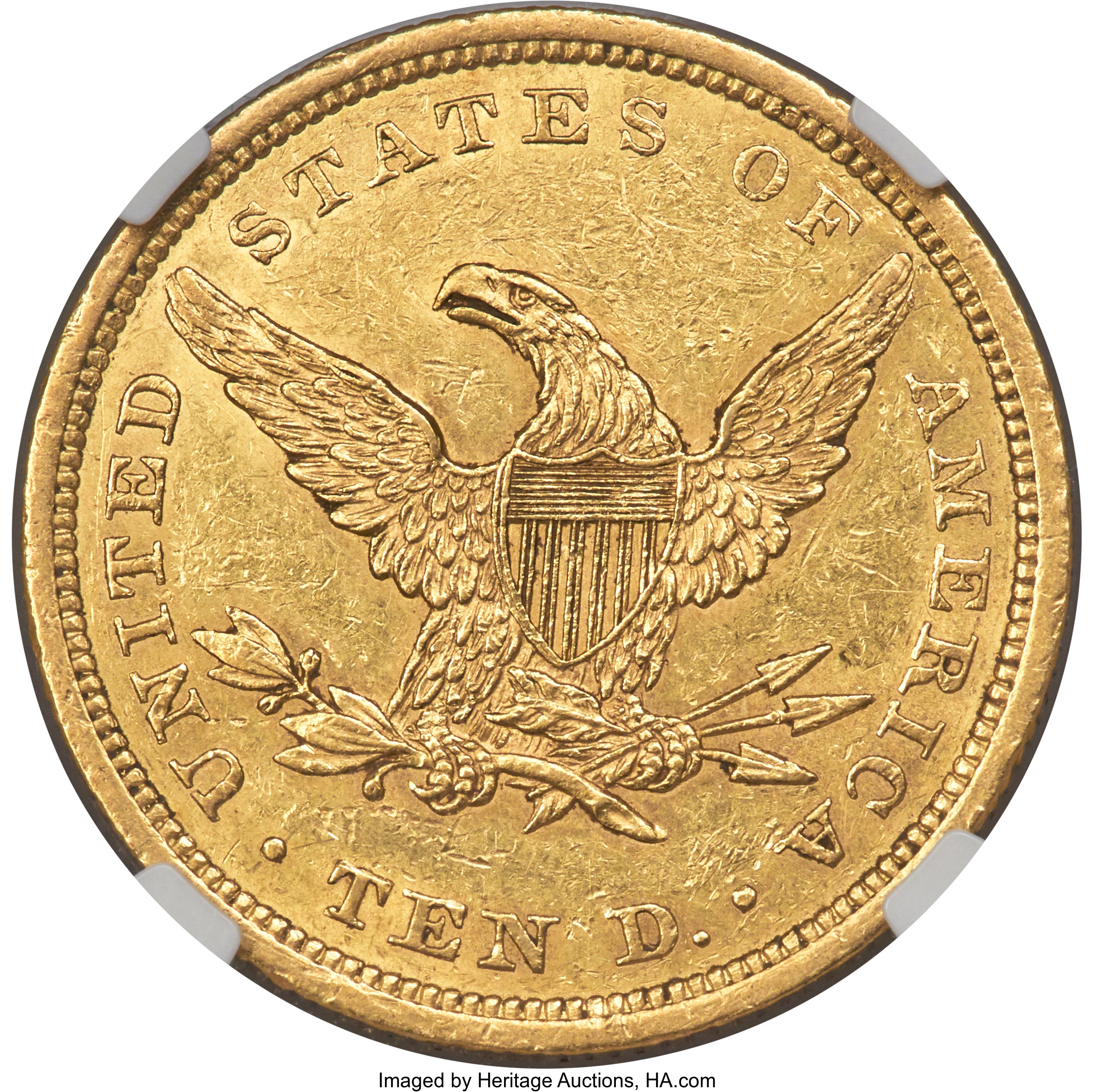 image for: 1840 $10 AU58 NGC....