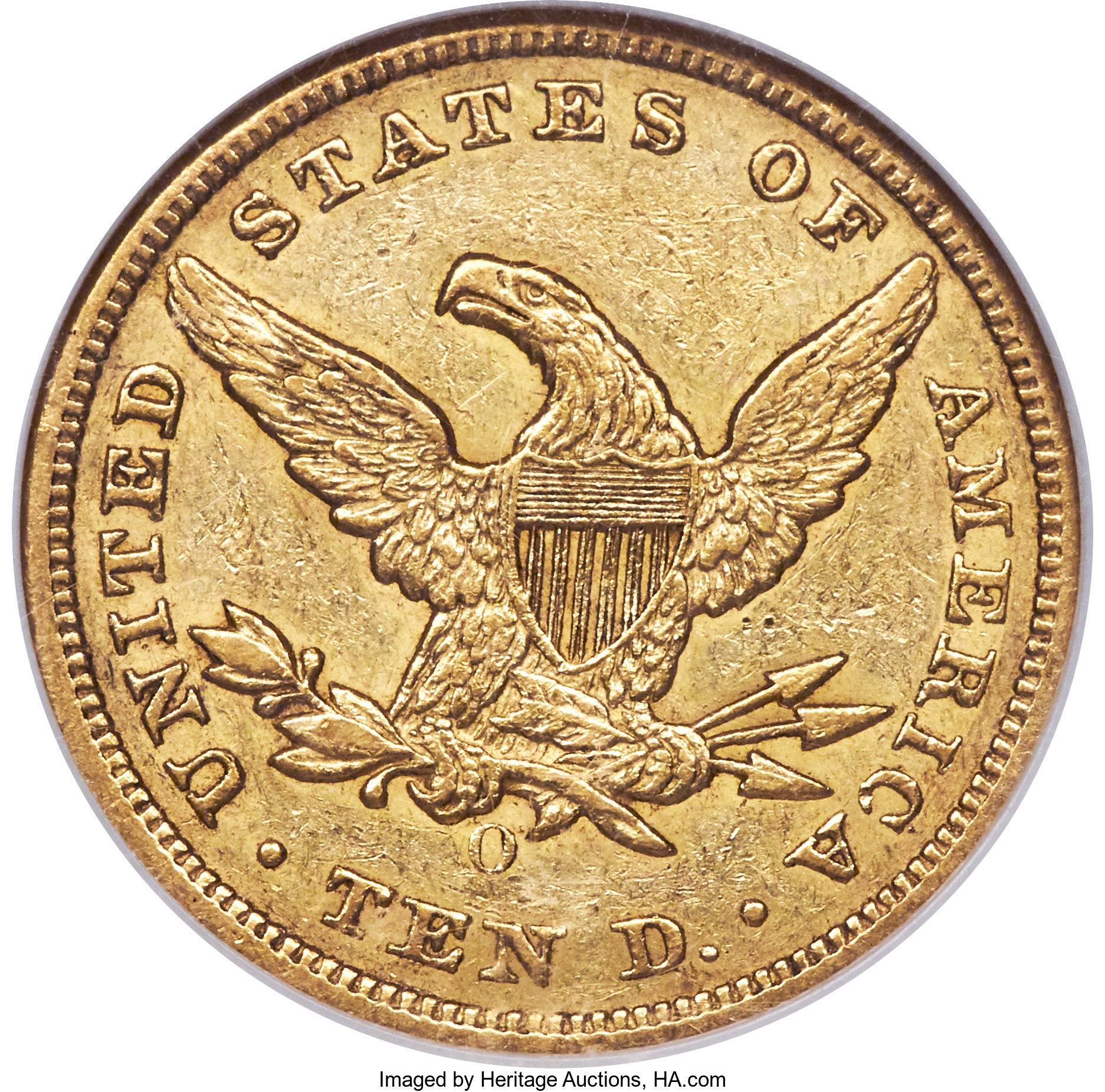 image for: 1854-O $10 Small Date AU55 NGC. Variety 1....