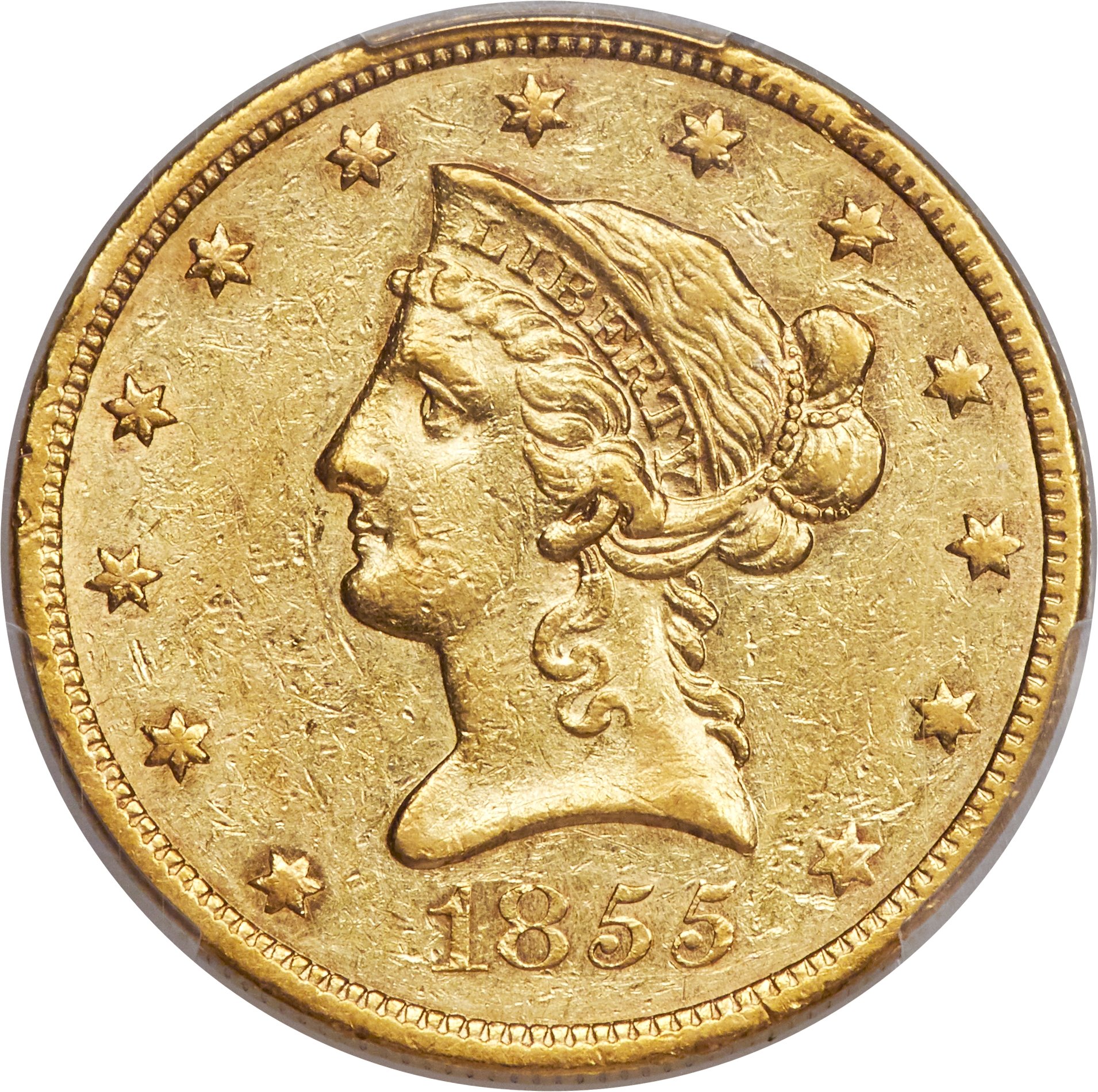image for: 1855-O $10 AU53 PCGS. Variety 2....
