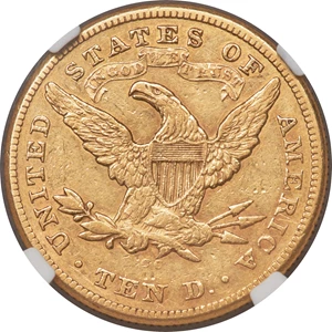 image for: 1875-CC $10 XF45 NGC. Variety 1-A....