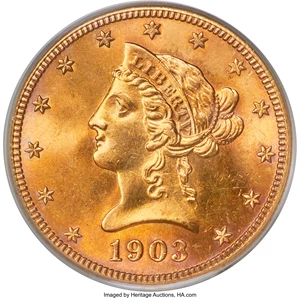 image for: 1903-S $10 MS64 PCGS....