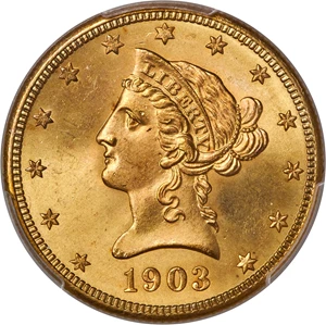 image for: 1903-S $10 MS66+ PCGS. CAC....