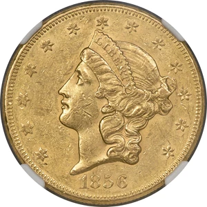 image for: 1856 $20 AU58 NGC....