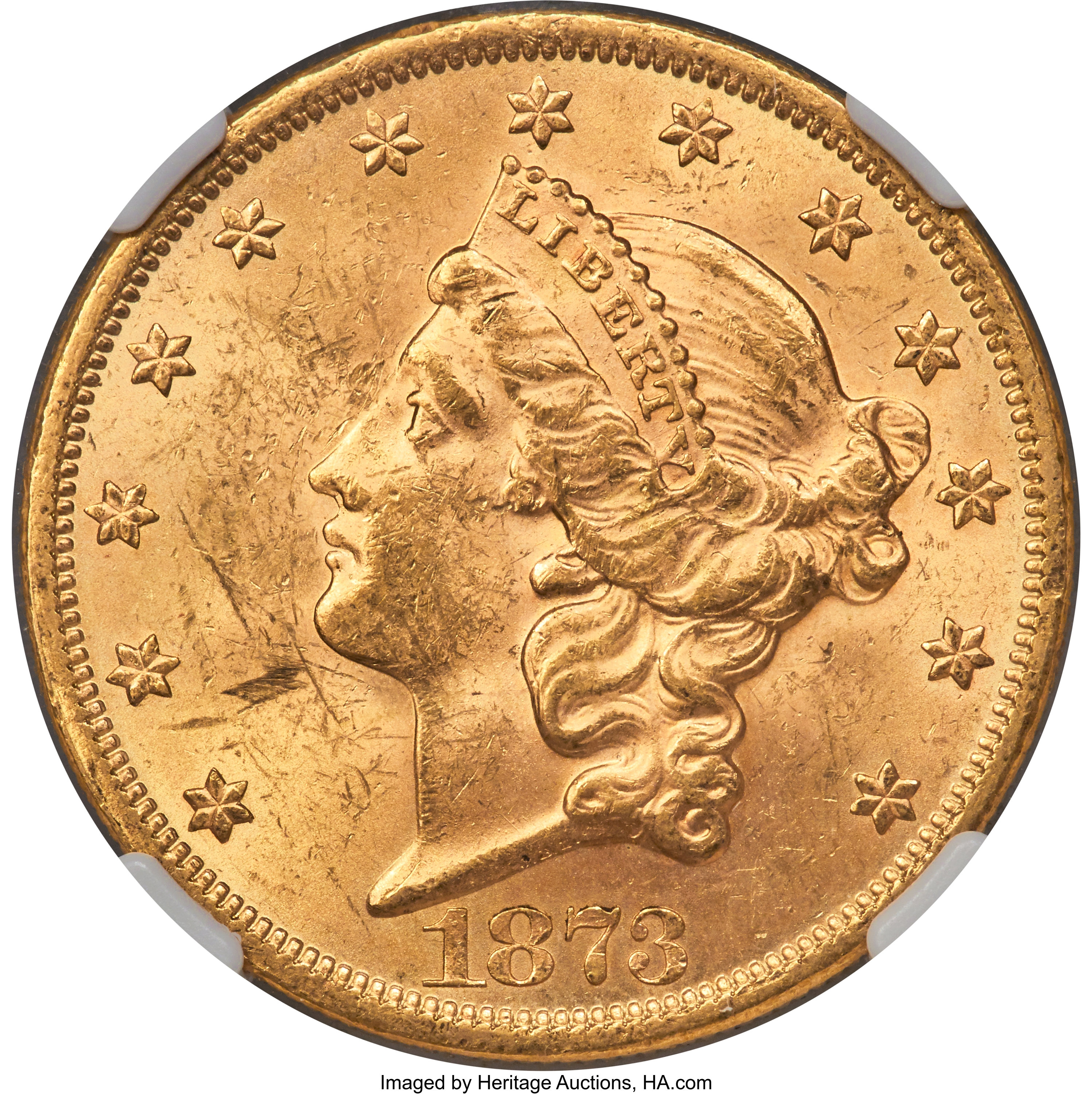 image for: 1873 $20 Closed 3 MS61 NGC....
