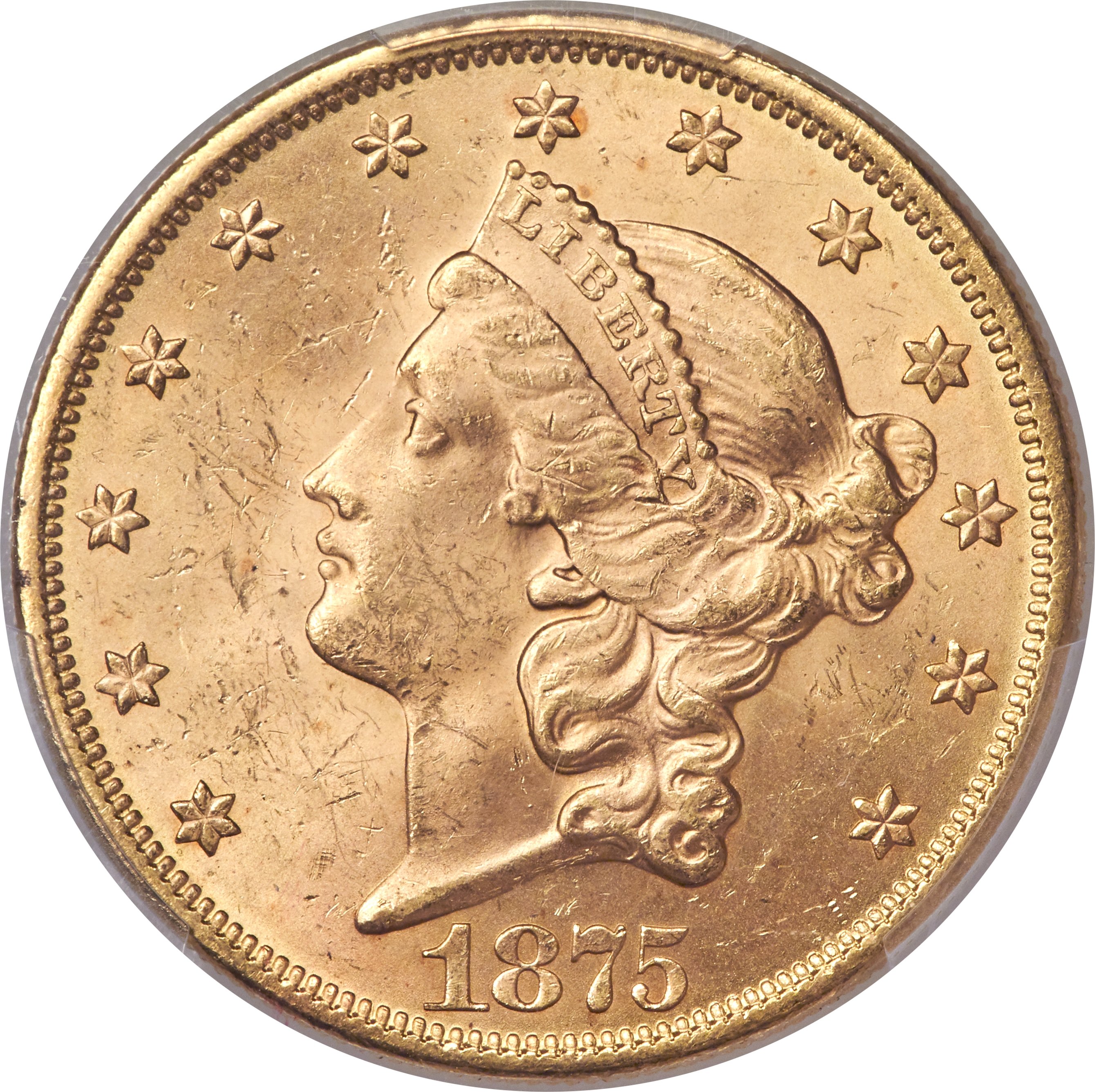 image for: 1875 $20 MS63 PCGS....