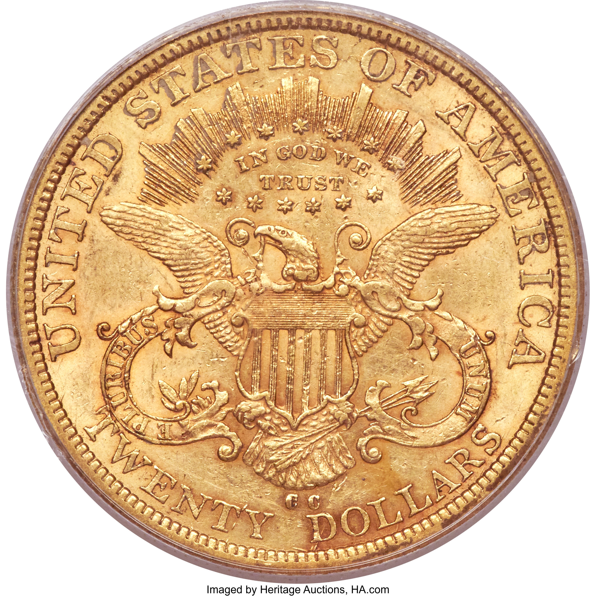 image for: 1878-CC $20 AU50 PCGS. Variety 1-A....