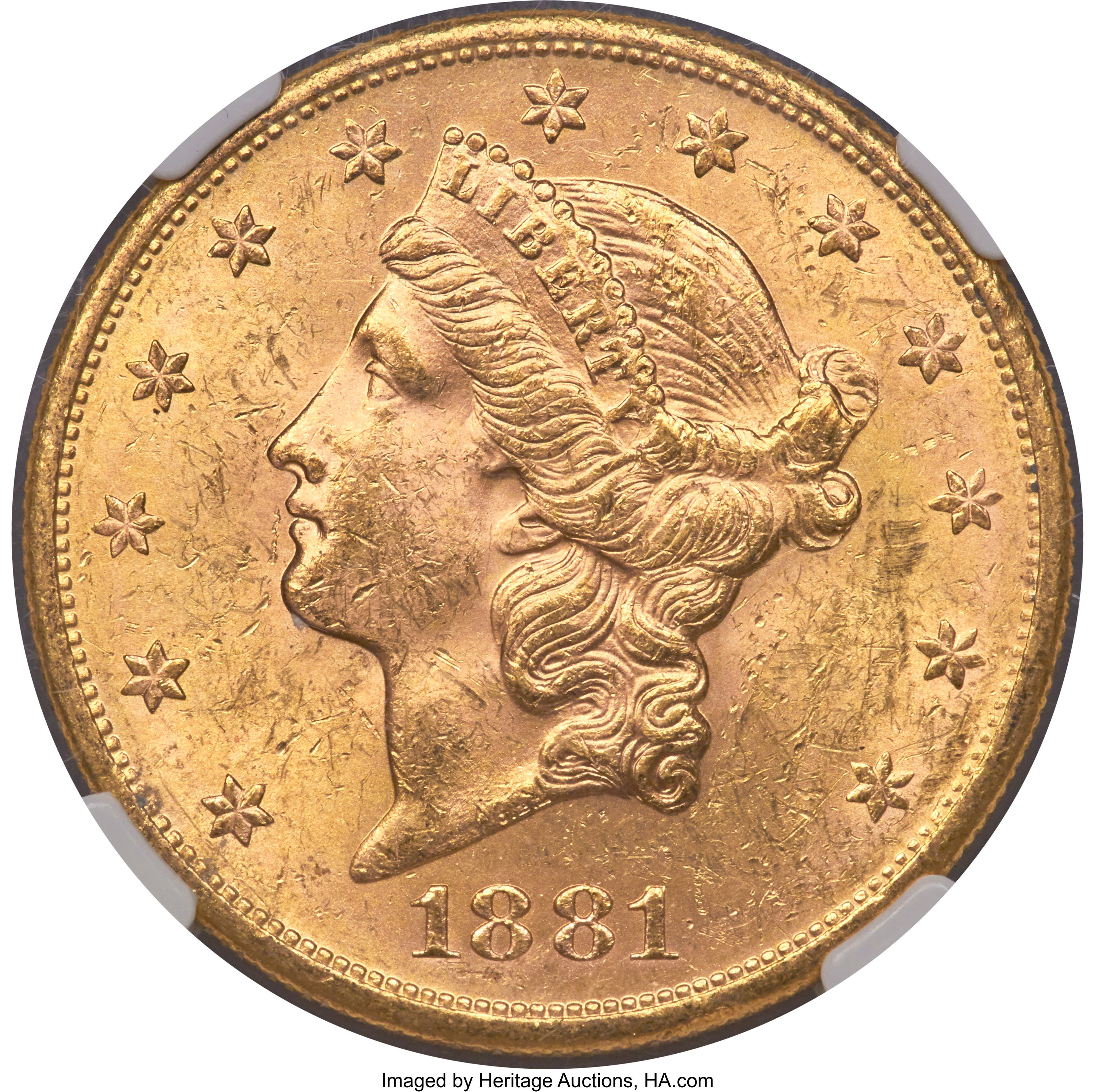 image for: 1881-S $20 MS62 NGC....