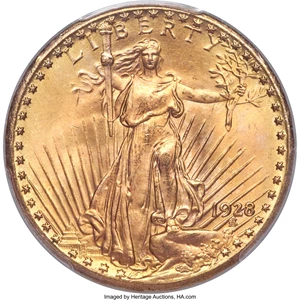 image for: 1928 $20 MS66+ PCGS. CAC....