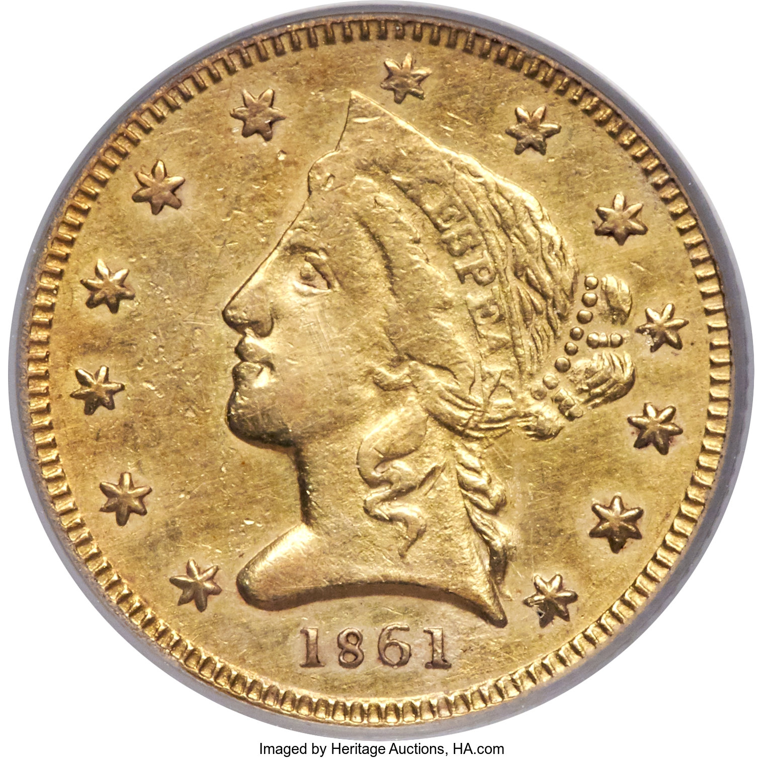 image for: 1861 $5 Clark, Gruber & Co. Five Dollar XF45 PCGS. K-6, R.4....
