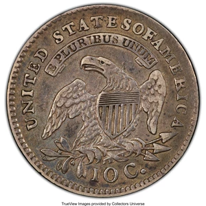image for: 1814 10C STATESOF XF40 PCGS. CAC. PCGS Population: (3/9 and 0/1+). NGC Census: (0/0 and 0/0+). CDN: $1,350 Whsle. Bid for N...