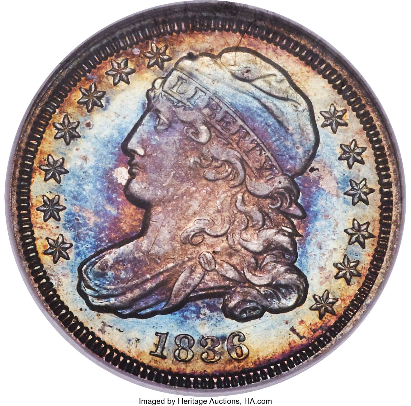 image for: 1836 10C MS63 NGC. NGC Census: (20/39). PCGS Population: (35/44). CDN: $1,300 Whsle. Bid for NGC/PCGS MS63. Mintage 1,190,0...