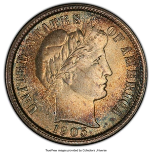 image for: 1905-O 10C MS66+ PCGS. PCGS Population: (20/4 and 4/3+). NGC Census: (7/3 and 0/0+). CDN: $2,750 Whsle. Bid for NGC/PCGS MS...