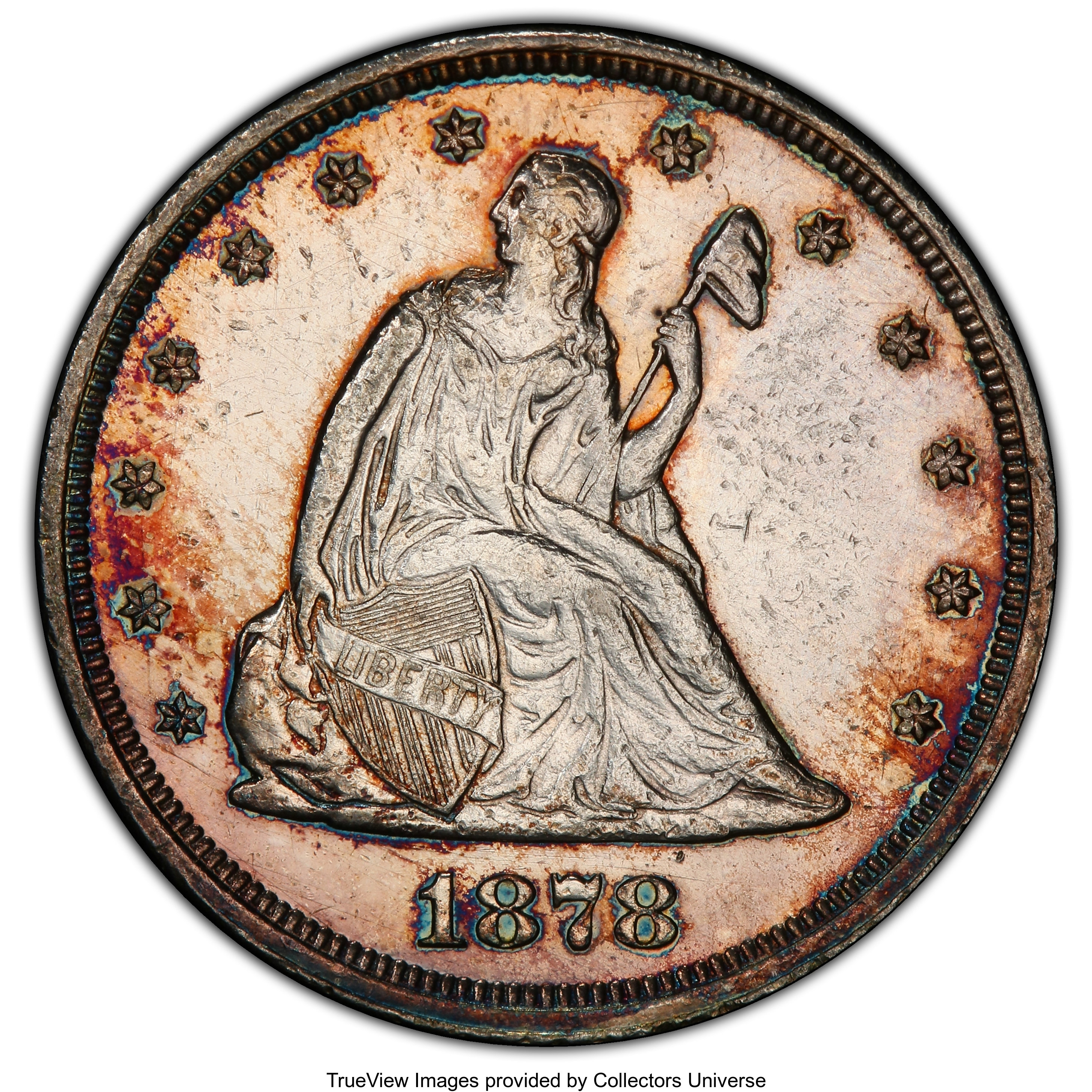 image for: 1878 20C PR58 PCGS. PCGS Population: (2/429 and 0/7+). NGC Census: (1/255 and 0/1+). CDN: $2,450 Whsle. Bid for NGC/PCGS PR...