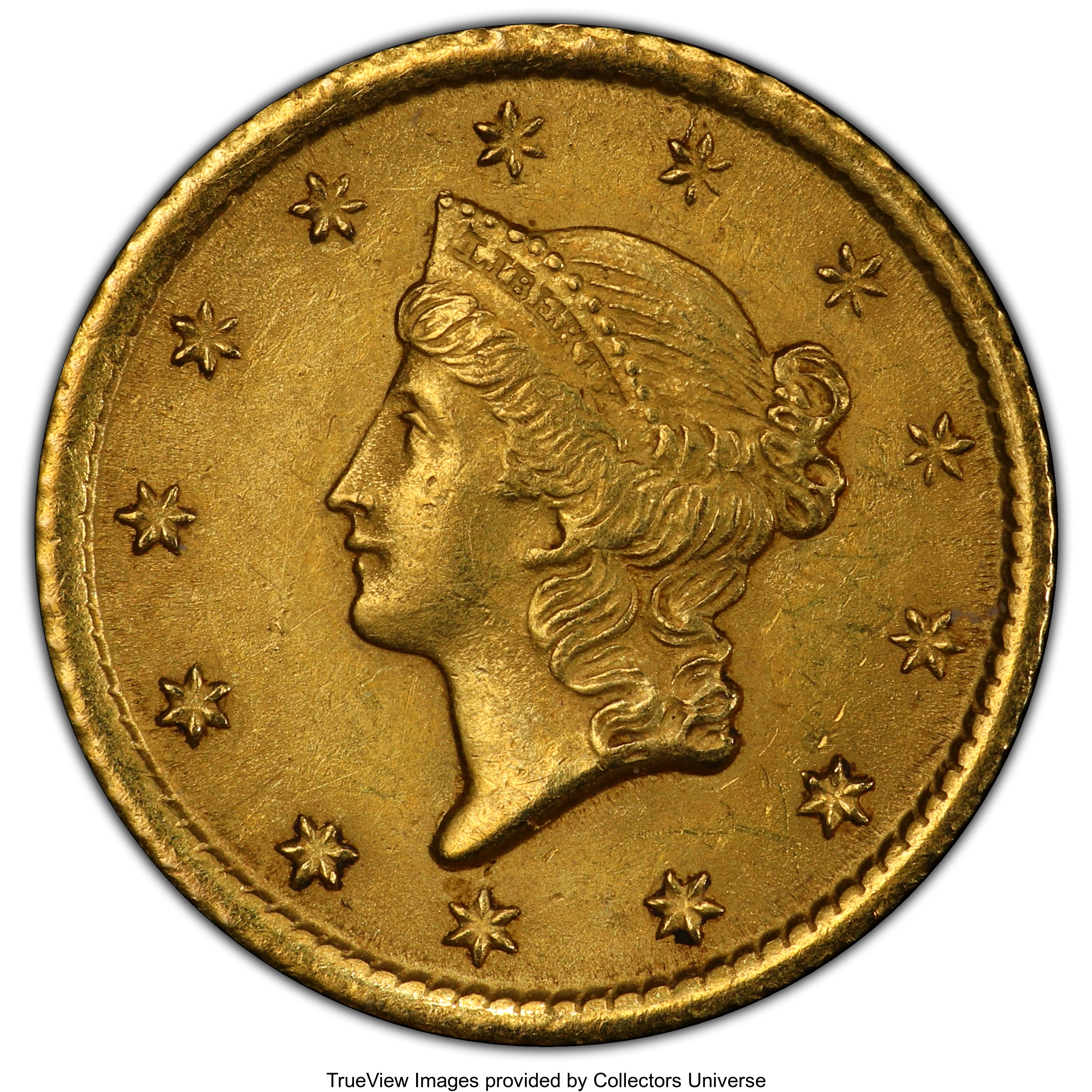 image for: 1851-O G$1 MS63 PCGS. PCGS Population: (71/62 and 1/6+). NGC Census: (48/46 and 0/4+). CDN: $1,550 Whsle. Bid for NGC/PCGS ...