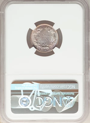 image for: 1858 1C Small Letters MS66 NGC....