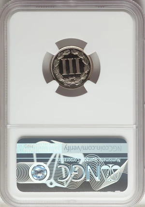 image for: 1869 3CN PR67+ Ultra Cameo NGC....