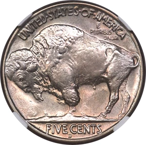 image for: 1937-D 5C Three-Legged MS66 NGC....