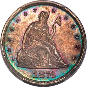 image for: 1876 20C MS66 PCGS. BF-2, R.2....