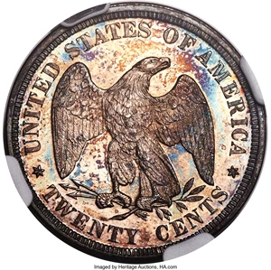 image for: 1876 20C PR66 Cameo NGC. BF-3, R.4....