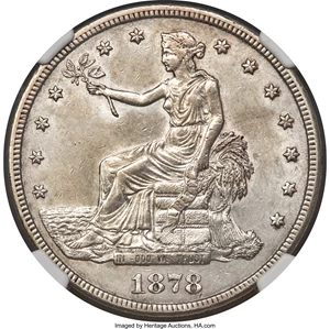 image for: 1878-CC T$1 AU58 NGC....