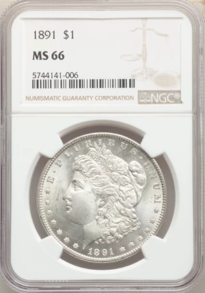 image for: 1891 $1 MS66 NGC....