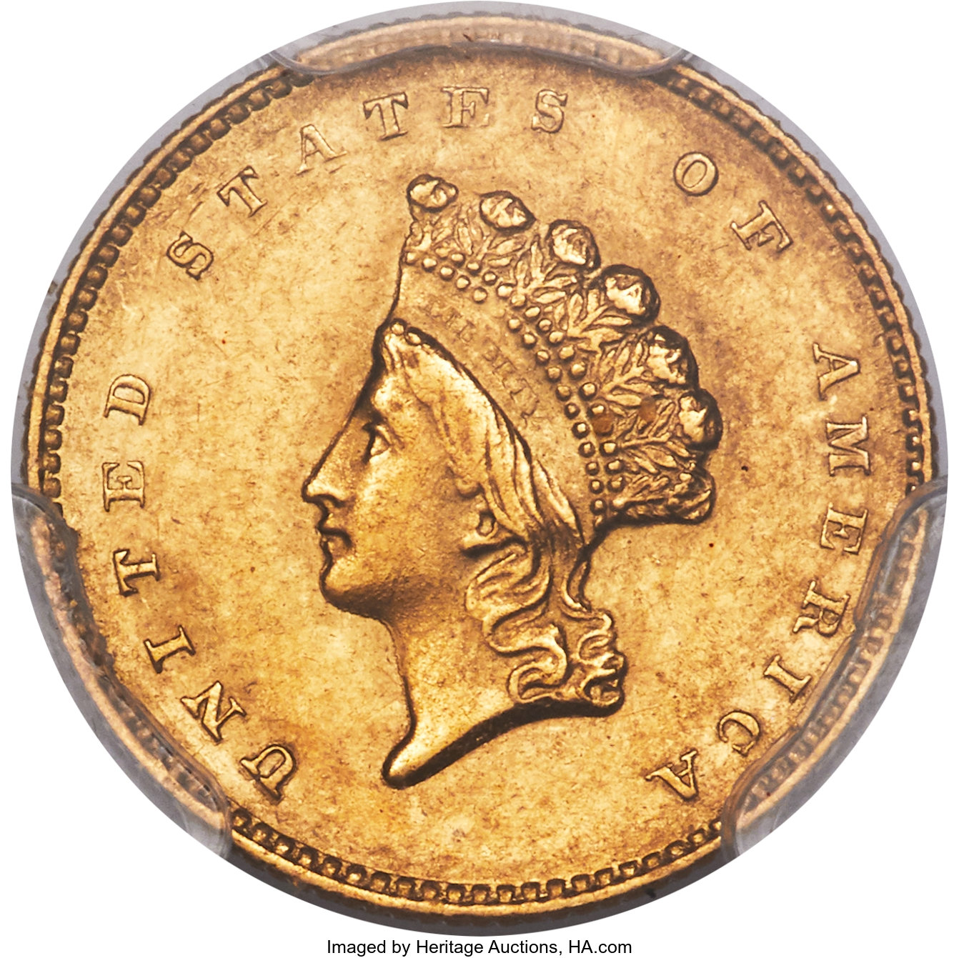 image for: 1855-O G$1 MS62 PCGS. Variety 2....