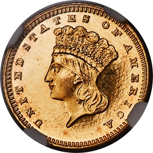 image for: 1886 G$1 PR66 Cameo NGC. JD-2, Low R.6....