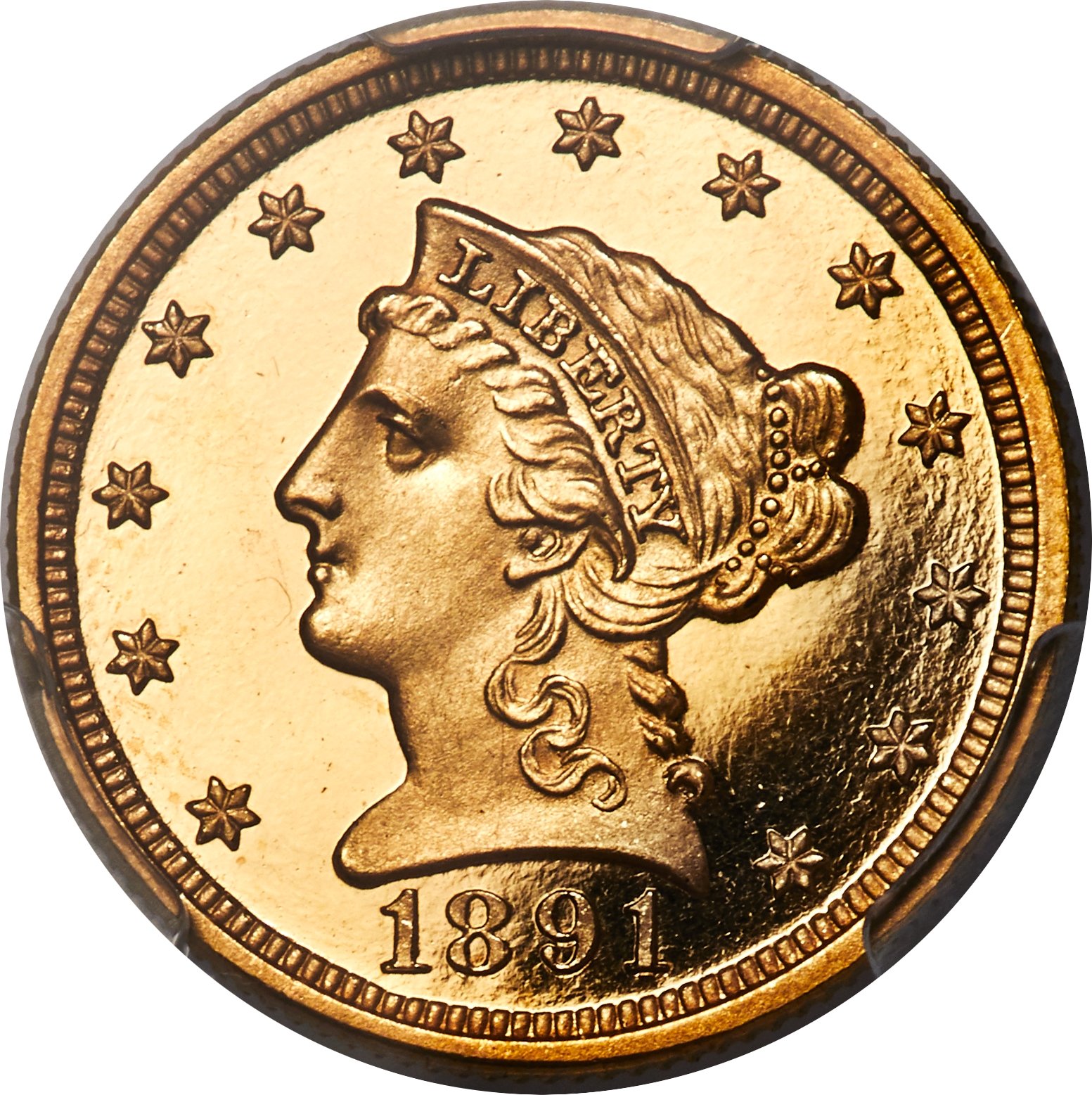 image for: 1891 $2 1/2 PR66+ Deep Cameo PCGS. CAC. JD-1, High R.5....