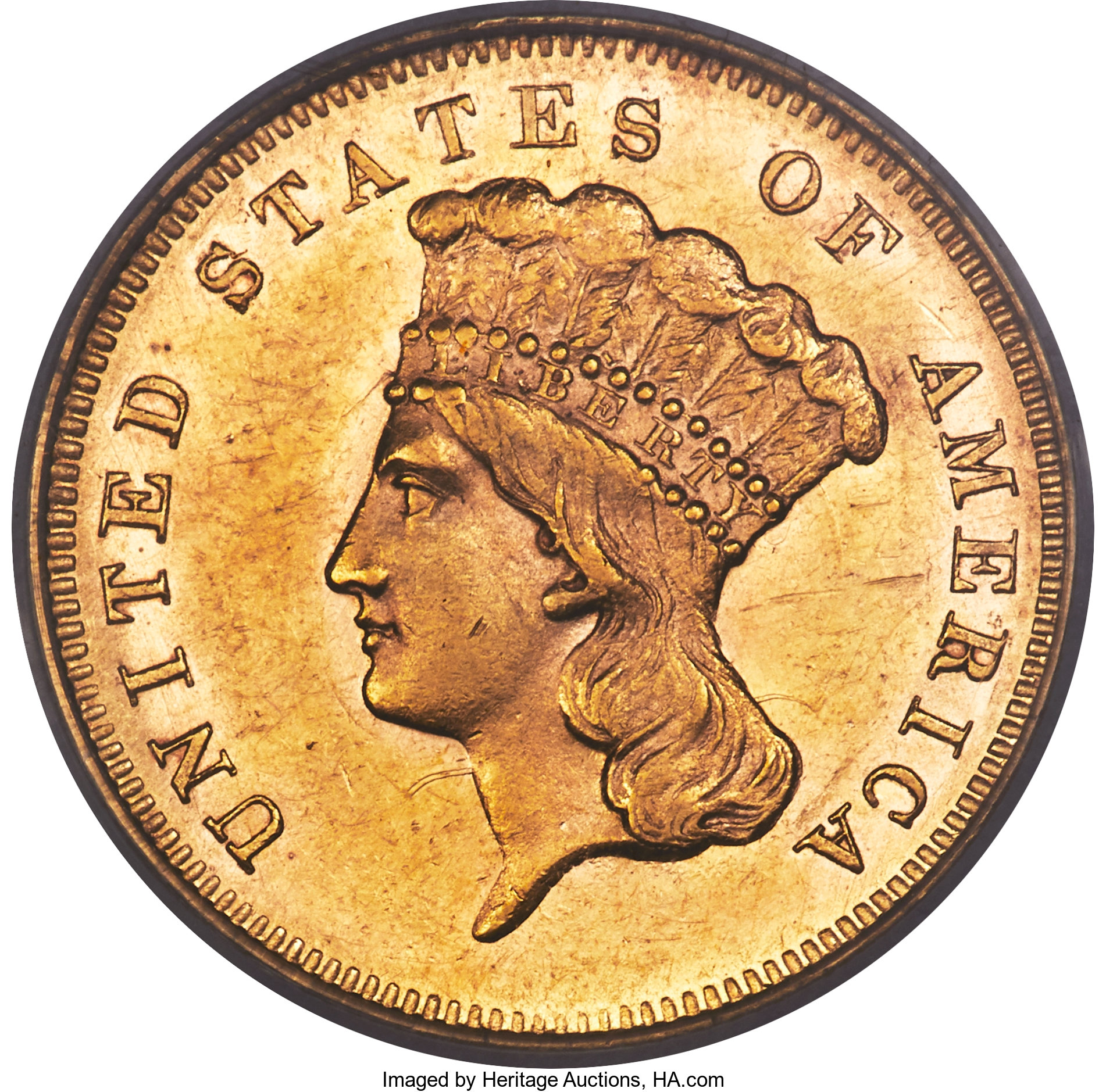 image for: 1863 $3 MS62 PCGS....