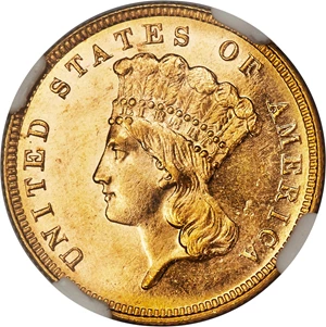 image for: 1887 $3 MS65 NGC....