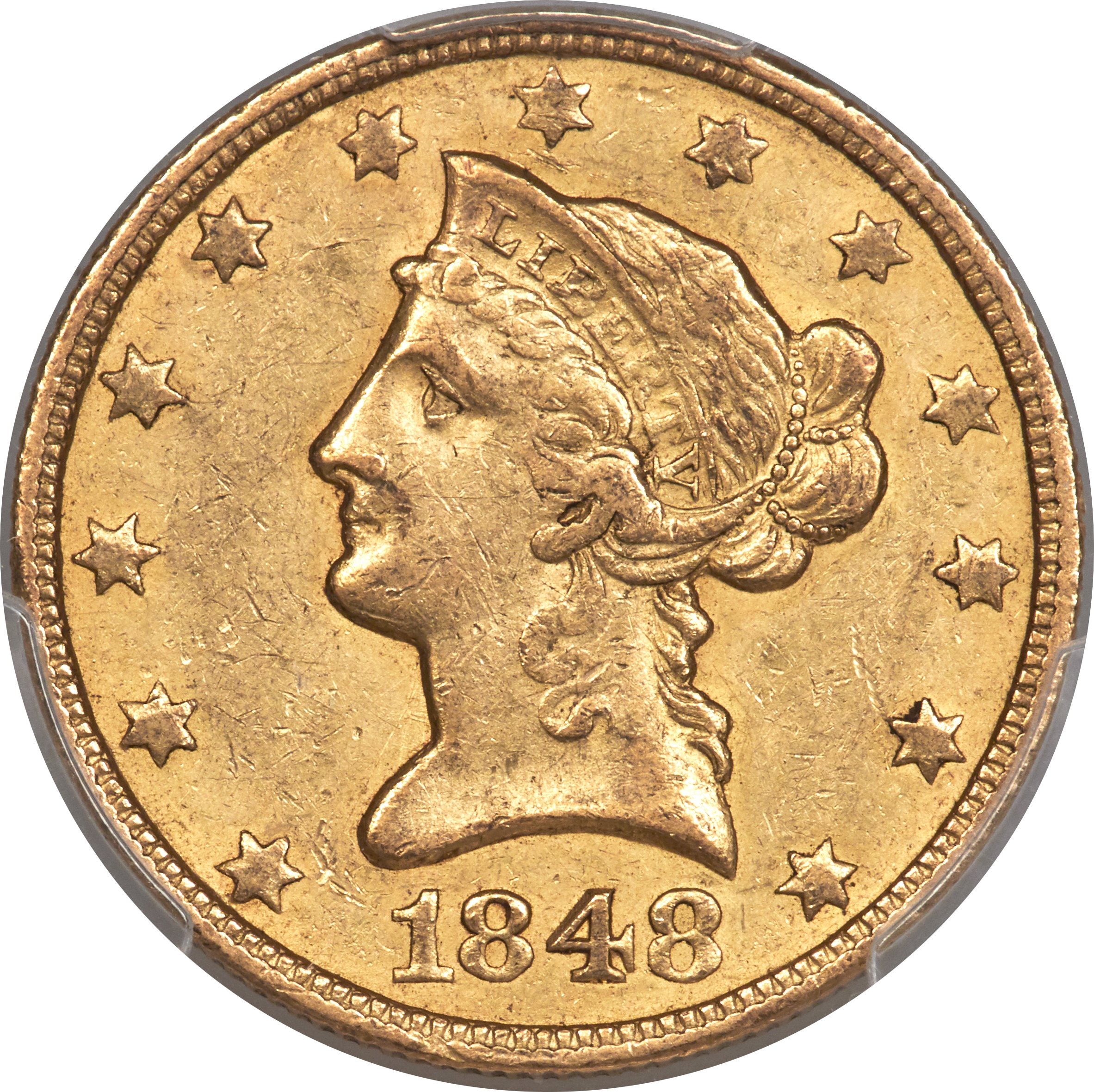 image for: 1848-O $10 AU58 PCGS. Variety 1....