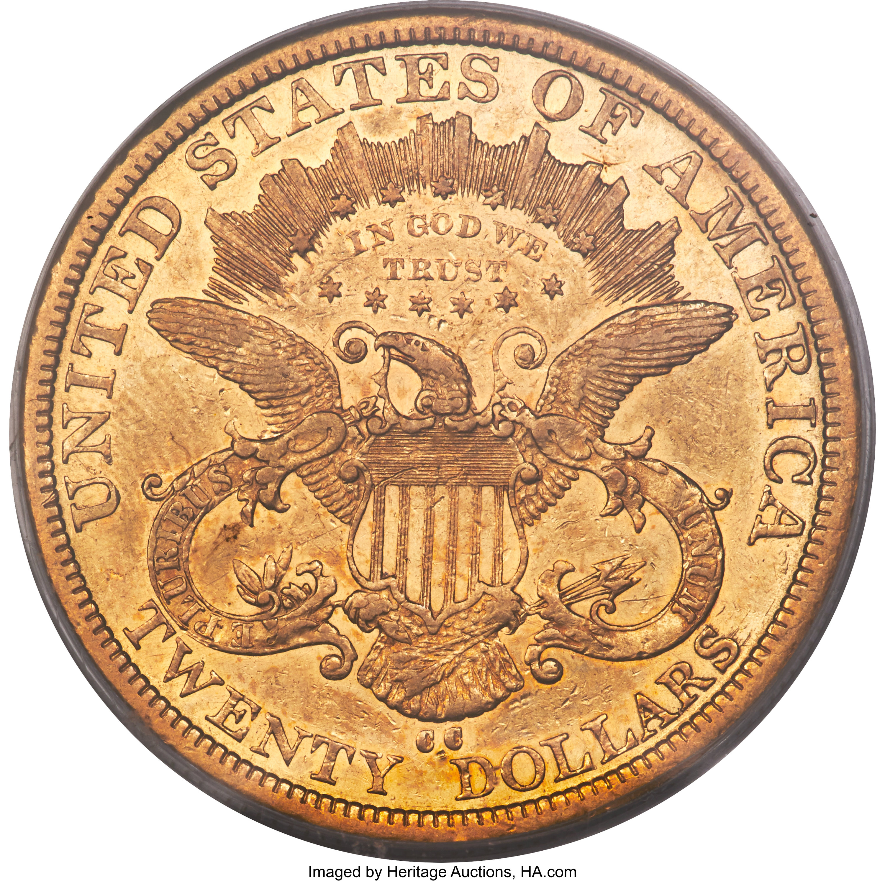 image for: 1878-CC $20 XF40 PCGS. Variety 2-B....