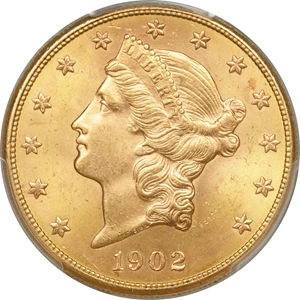 image for: 1902-S $20 MS65 PCGS....