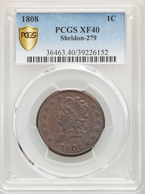 image for: 1808 1C S-279, B-3, R.1, XF40 PCGS....