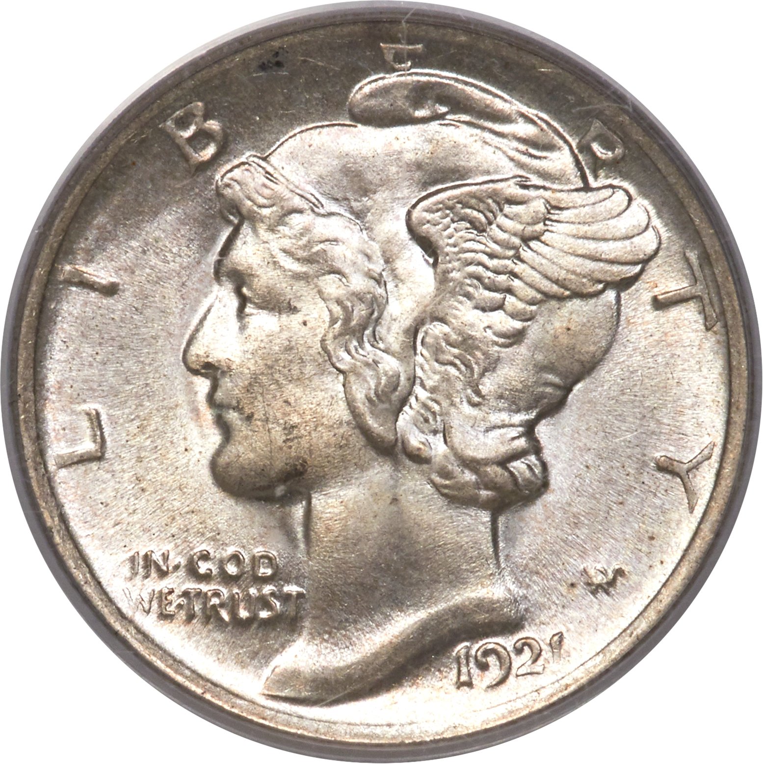 image for: 1921 10C MS64 Full Bands PCGS....