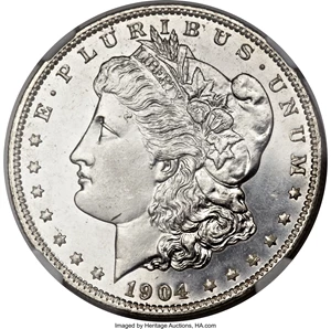image for: 1904-O $1 MS67 Prooflike NGC....